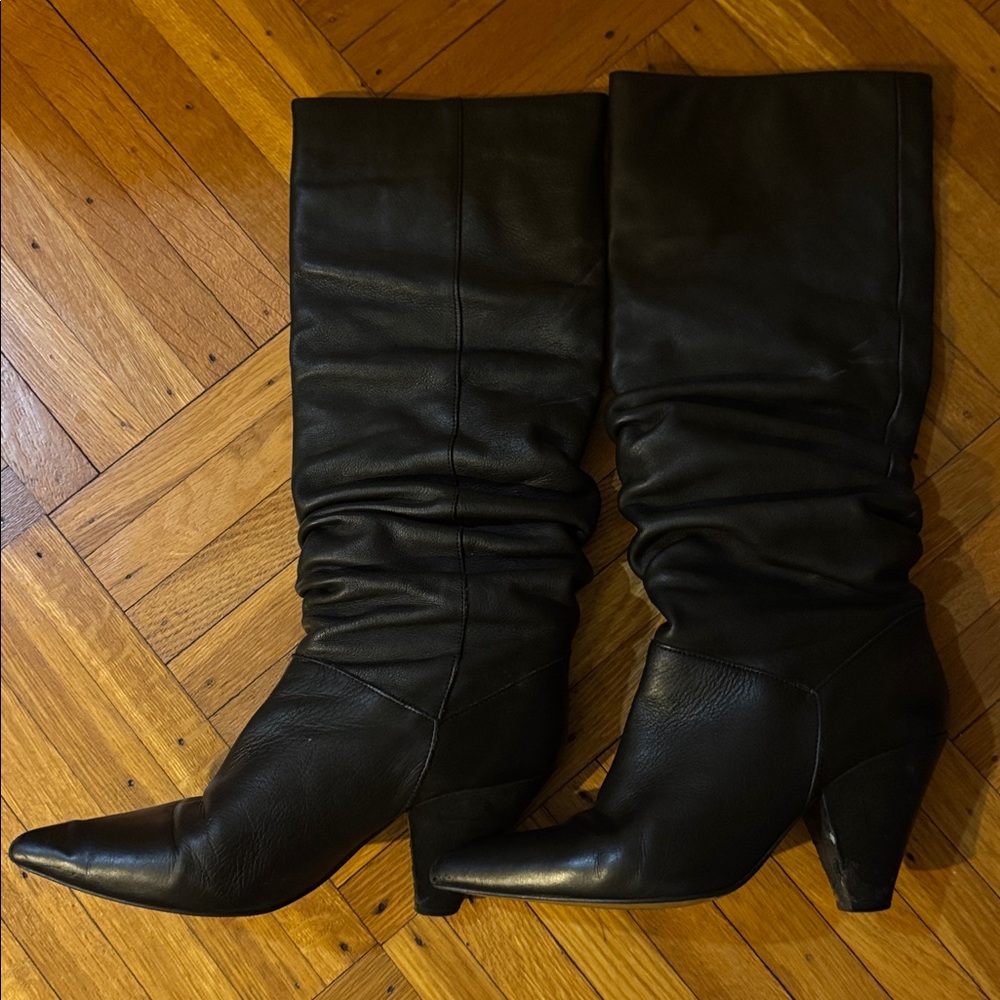Saks Fifth Avenue Black Heeled Boots